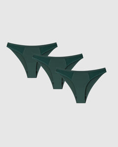 Light Flow Micro Period Underpants 3-Pack Pine Green