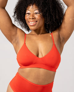 Micro Scoop Bra Fiery Red