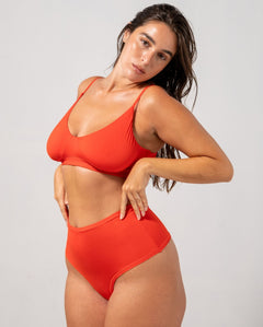 Micro Scoop Bra Fiery Red