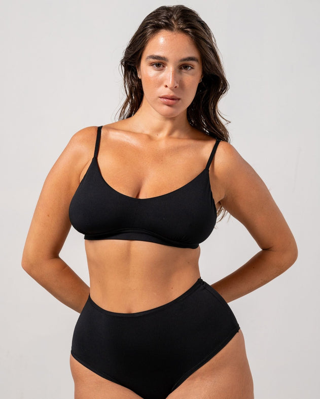 Micro Scoop Bralette Black