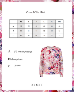 Casual Chic Print Shirt Coral Reef Rose