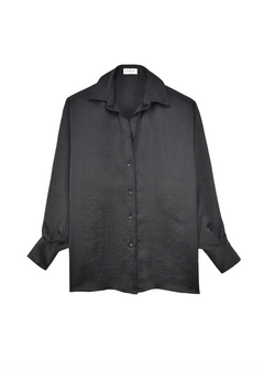 Midnight Satijnen Blouse Zwart