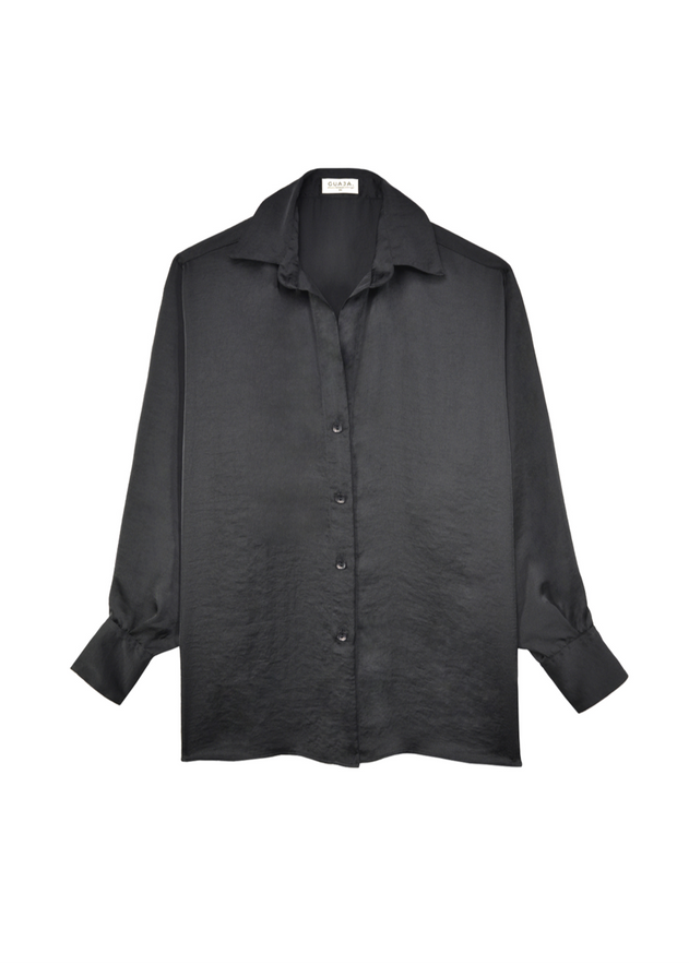 Midnight Satijnen Blouse Zwart