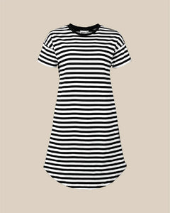 Muisto T-Shirt Dress Black-White