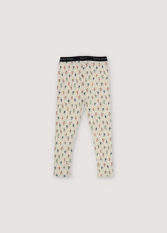 Singapore Kids' Leggings Mini Blossom Vanilla Cream White