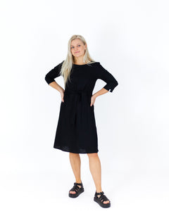 Classic Linen Dress Black