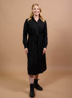 Chloe Linen Dress Black