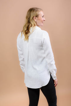 Chloe Linen Shirt Coconut Milk White