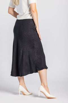 Classic Midi Skirt Black Leo