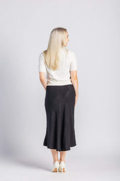 Classic Midi Skirt Black Leo