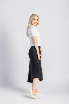 Classic Midi Skirt Black Leo