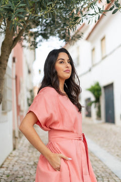 Naomi Dress Papaya Orange - IVALO.COM