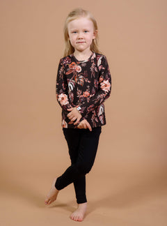 Kids' Basic Print Shirt Harvest Poppies Red