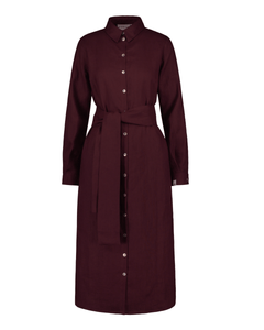 Chloe Linen Dress Merlot - IVALO.COM