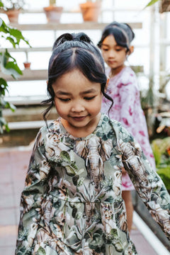 Kids' Print Layer Dress Animal Kingdom