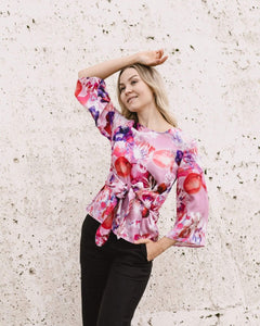 Ophelia Blouse Coral Reef Pink - IVALO.COM