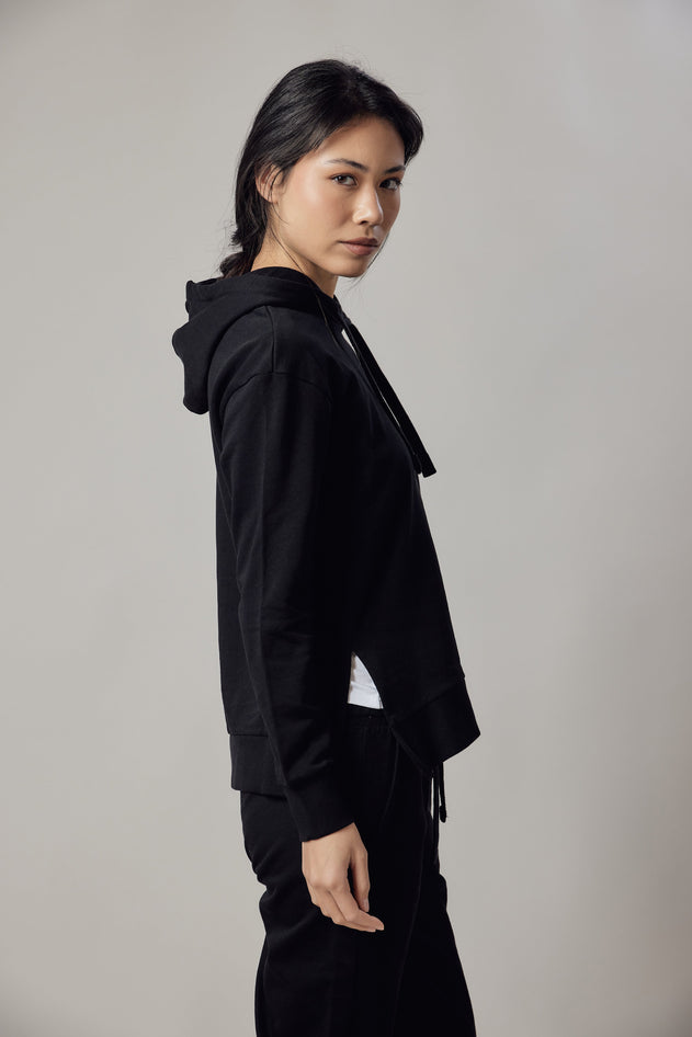 Women's Hoodie With Side Slits
