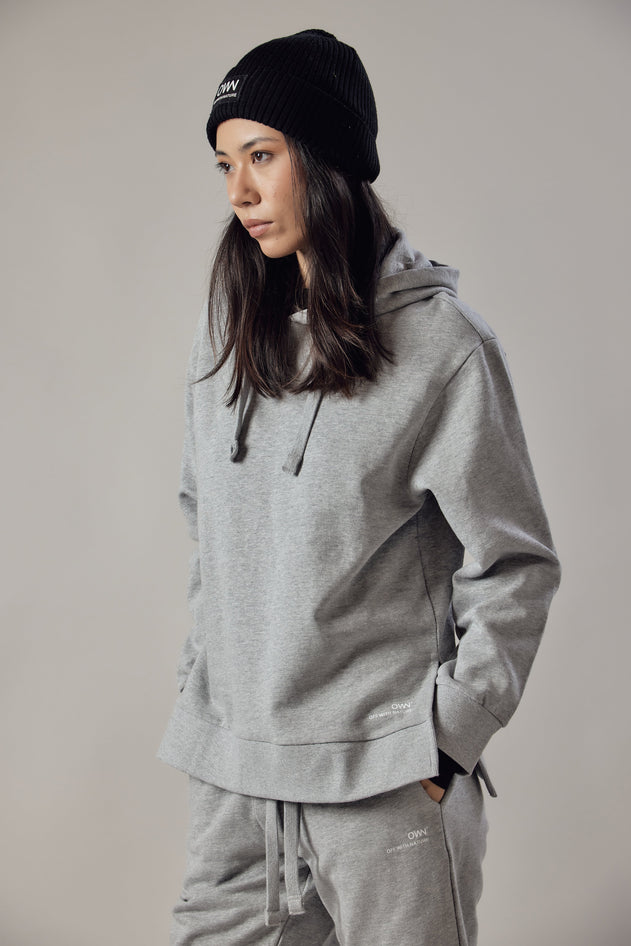 Women's Hoodie Sweatshirt With Side Slits