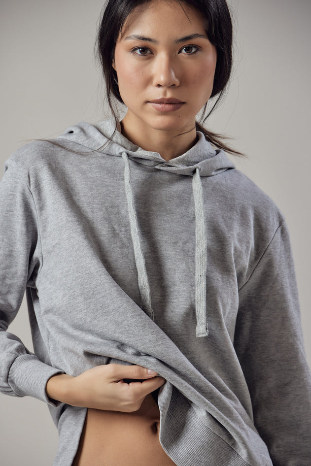 Women's Hoodie With Side Slits