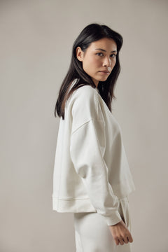 Felpa Girocollo Loose Fit in Interlock