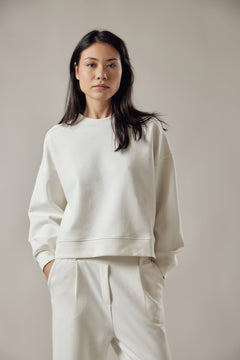 Felpa Girocollo Loose Fit in Interlock