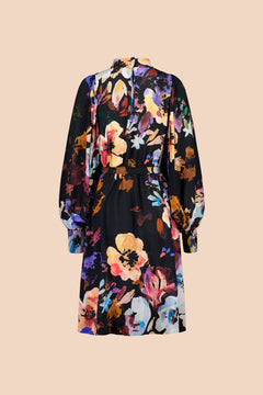 Puff Dress Black Anemone