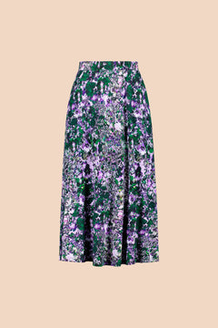 Soft Midi Skirt Blooming Forest Lilac