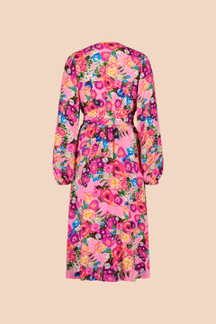 Wrap Midi Dressv Pink Marigold