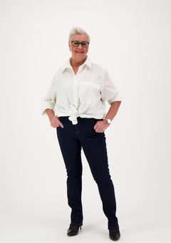 Emily Straight Leg Super Stretch Jeans Dark Blue