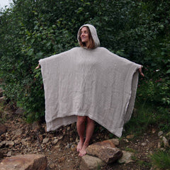 Pielpa poncho handdoek hennepwafel