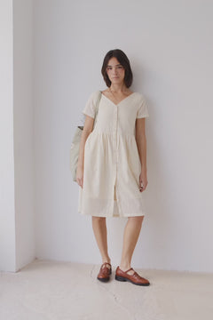 Ariane Katoenen Jurk Wit