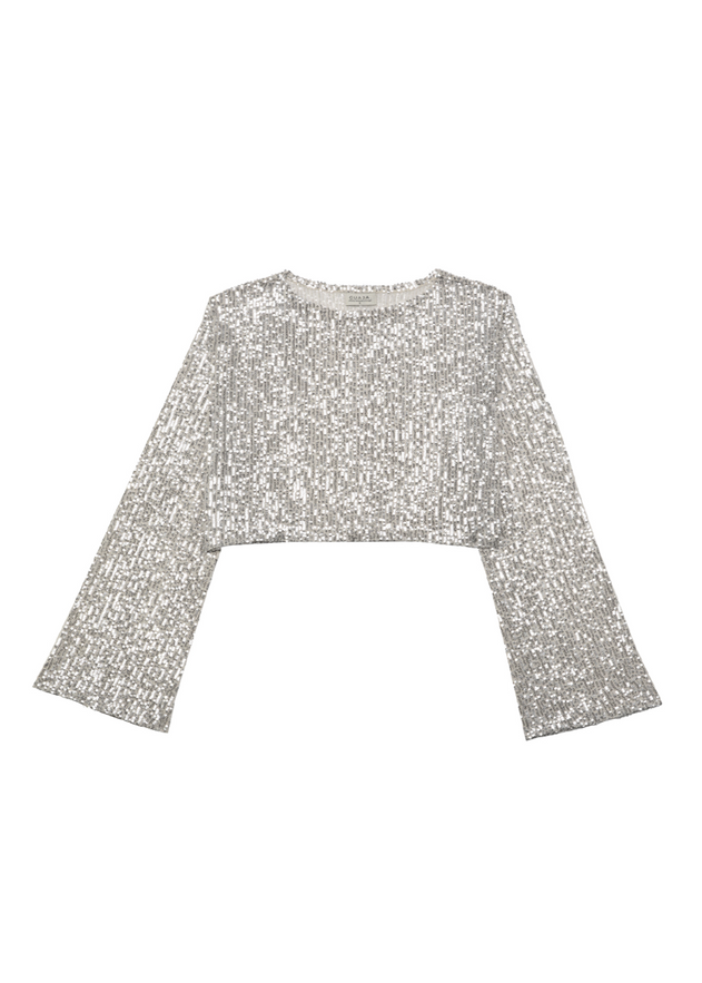 Rue Sequins Blouse Champagne