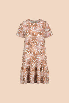 Ruffle T-Shirt Dress Copper Bambi