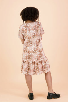 Ruffle T-Shirt Dress Copper Bambi