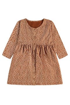 Kids' Sabrina Oversize Dropped Shoulder Dress Terracotta