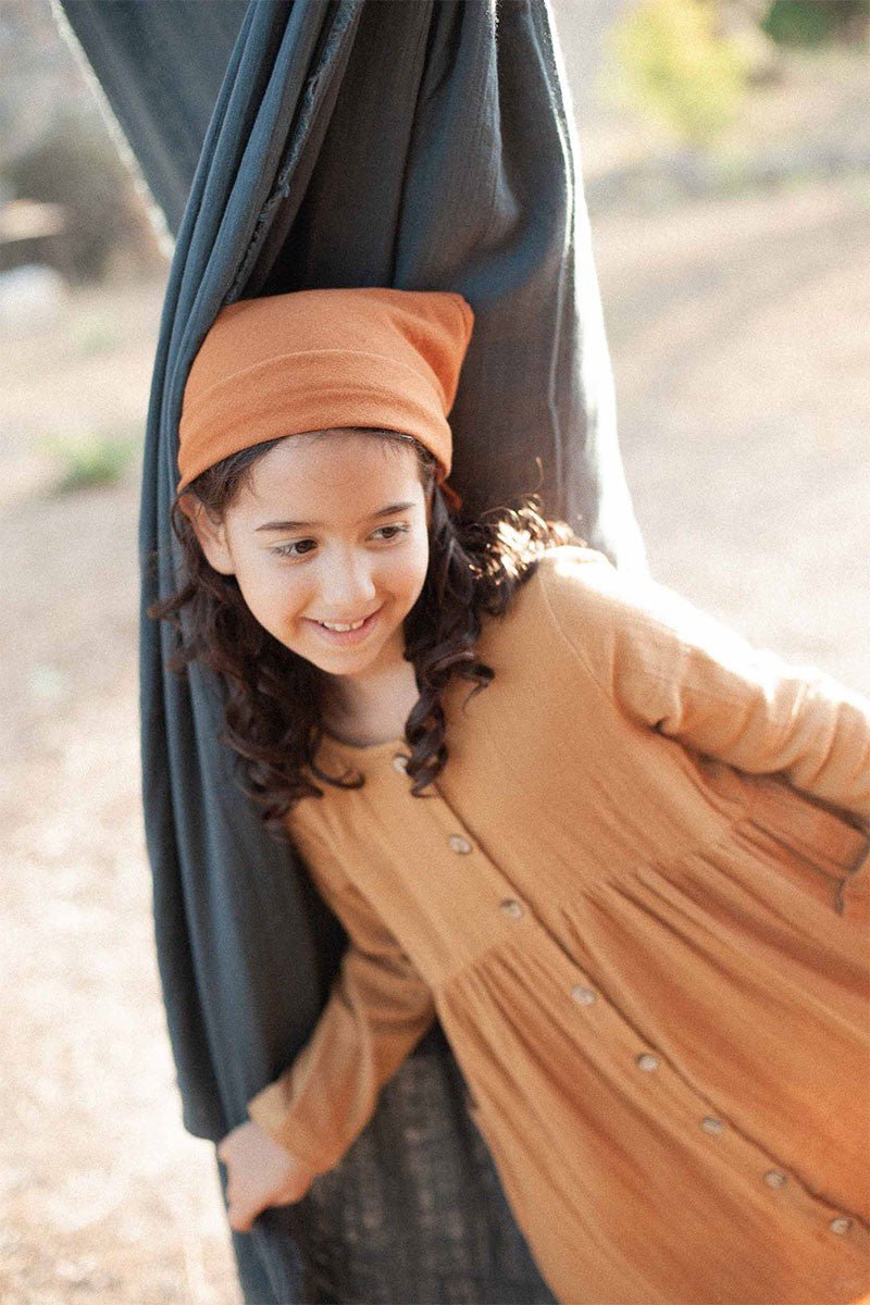 Kids' Simone Dress With Pockets Mustard