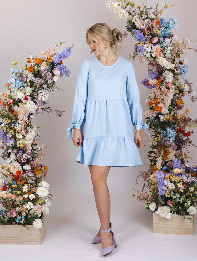 Hailey Dress Sky Blue