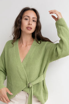 Wrap Cardigan Green