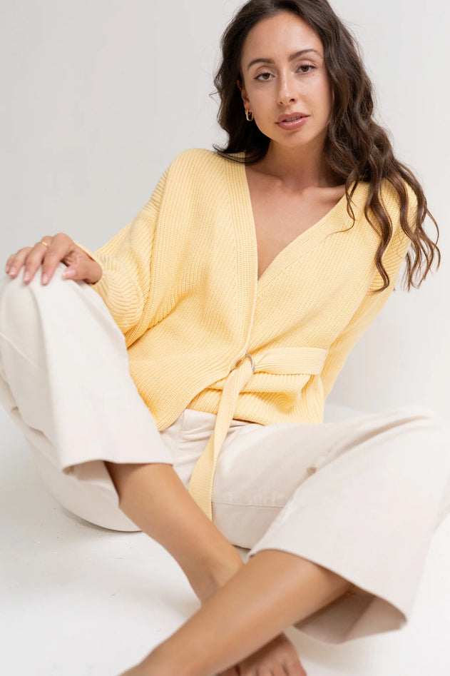 Wrap-around Cardigan Yellow