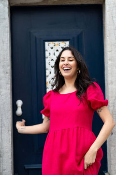 Astrid Dress Peacock Pink - IVALO.COM