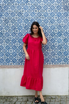 Astrid Dress Peacock Pink - IVALO.COM