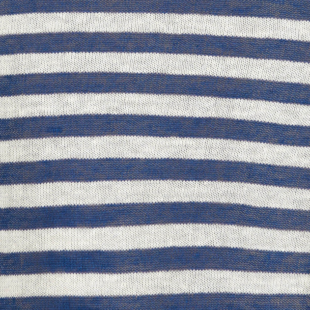 Tanto Unisex Linen Long-Sleeve Top Navy Striped