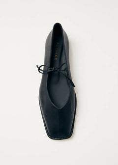 Sway Leather Ballet Flats Black