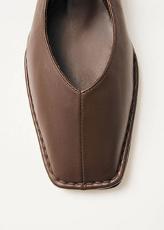 Sway Leather Ballet Flats Chestnut Brown