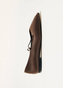 Sway Leather Ballet Flats Chestnut Brown