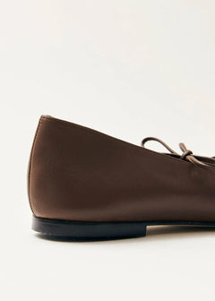Sway Leather Ballet Flats Chestnut Brown