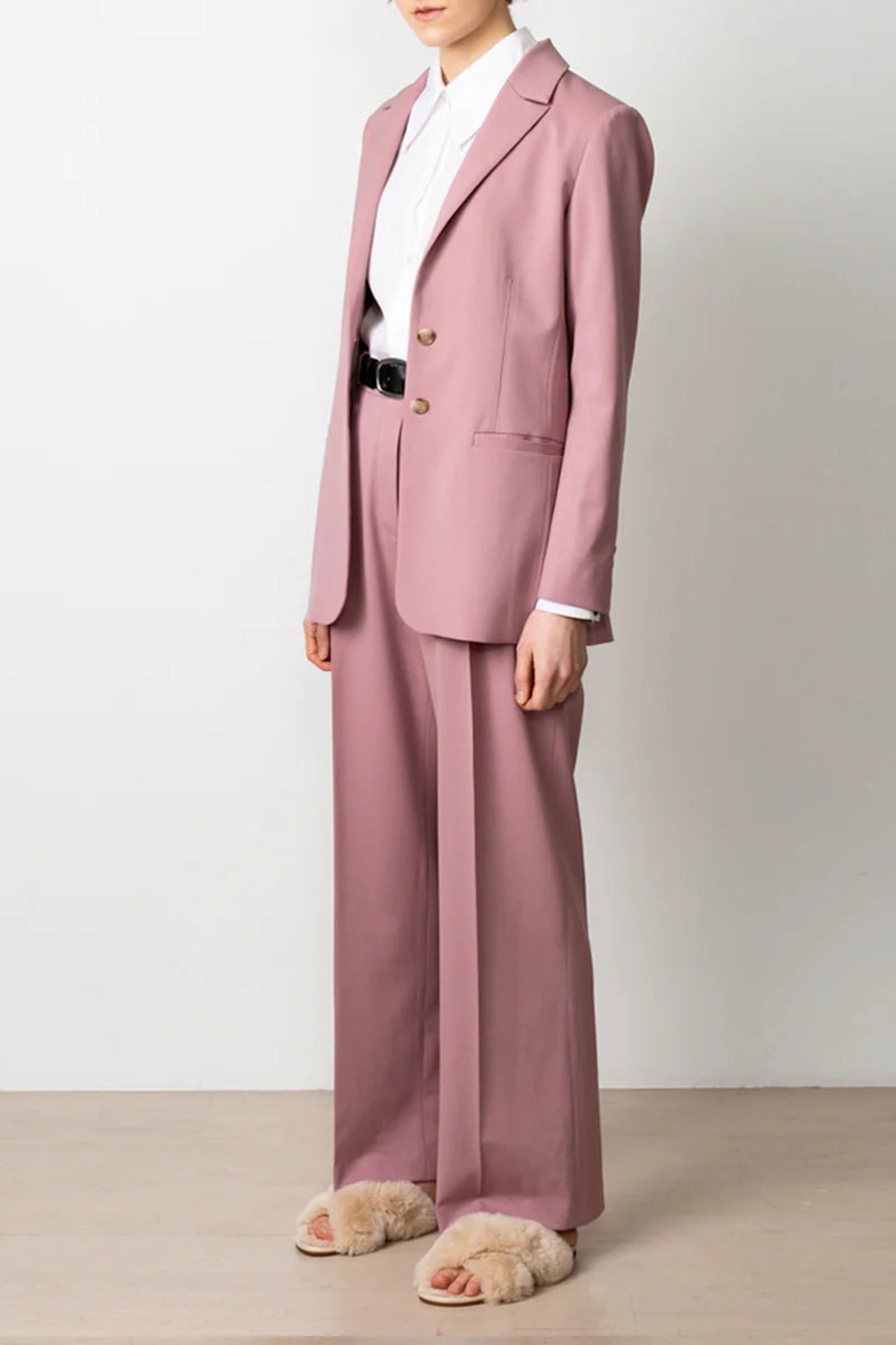 Swipe Wide Leg Long Pants Pink - Studio Heijne