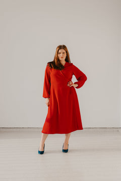 Karla Wrap Dress Red