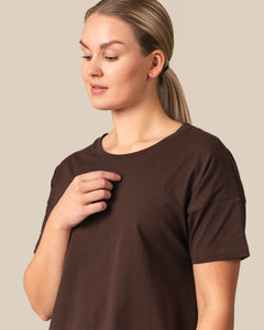 Toive T-Shirt Dress Dark Brown