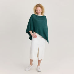 DamesMerino zijden poncho